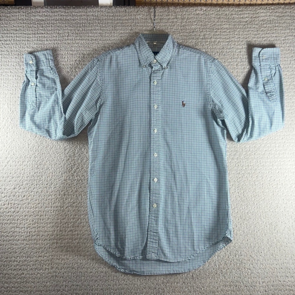 Ralph Lauren Women's Checkered Button Down Long Sleeve Shirt